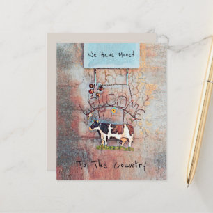 Budget Cow Rustic Country Western Farm Carte de dé