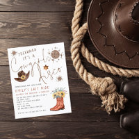 Budget Cowgirl Disco Bachelorette Invitation