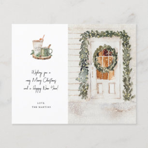 Budget Cozy Holiday Door, Hot Drink & Photo Flyer