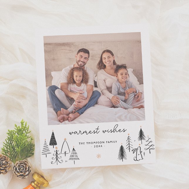 Budget Cute Christmas Trees Greeting Photo Holiday (Creator Uploaded)