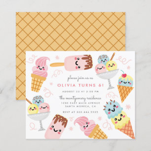 Budget Cute Pastel Ice-cream Kid's Birthday Party