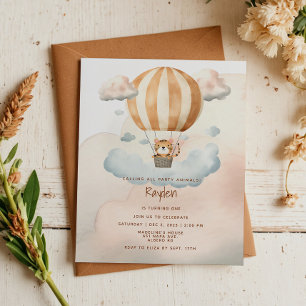 BUDGET Cute Tiger Hot Air balloon 1st Birthday