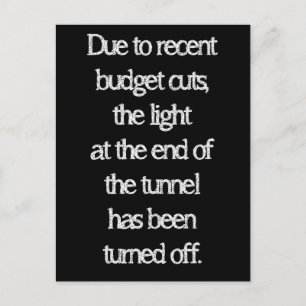 Budget Cuts Postcard