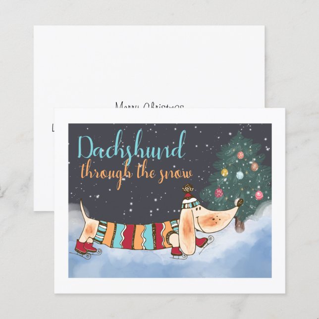 BUDGET Dachshund Through The Snow (Front/Back)