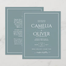 BUDGET Dark Sage Green MONOCHROME Wedding