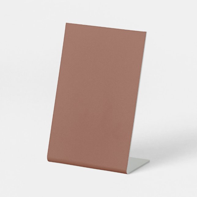 BUDGET Dark Terracotta Monochrome Wedding Pedestal Sign (Front)