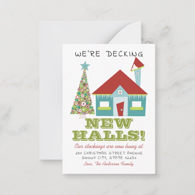 Budget Decking New Halls Home Holiday Moving Card (Front)
