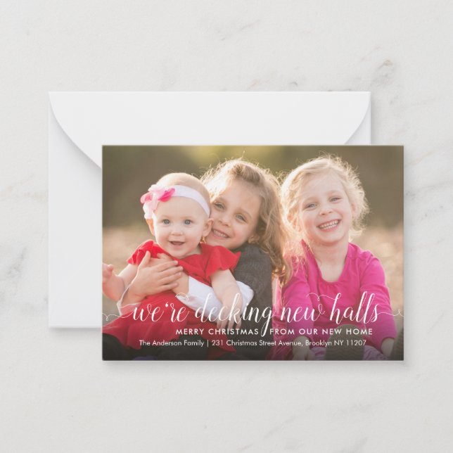 Budget Decking New Halls Photo Holiday Moving Card (Front)