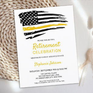 Budget Dispatcher Retirement Thin Gold Line Invite