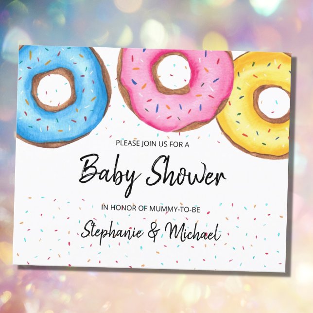 Budget Doughnuts Couples Baby Shower Invitation (Creator Uploaded)