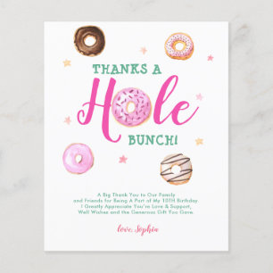 BUDGET Doughnuts Thanks a Hole Bunch Photo Thank Y