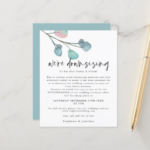 Budget Downsizing Script Eucalyptus Wedding
