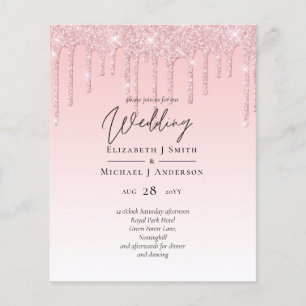 BUDGET Dripping Pink Glitter Wedding
