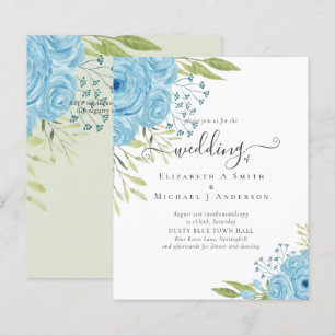 BUDGET Dusty Blue Flowers Lime Wedding