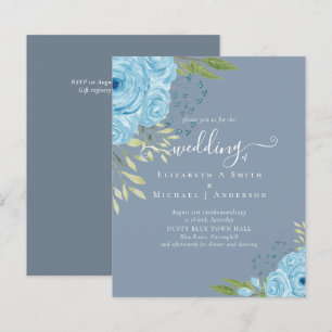 BUDGET Dusty Blue Flowers Lime Wedding