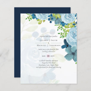 Budget Dusty Blue Flowers Sage Wedding