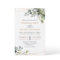 Budget Dusty Blue Greenery Gold Wedding Invitation