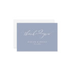 Budget Dusty Blue Script Mariage Merci Cartes