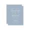 Budget Dusty Blue Script Wedding Invitation