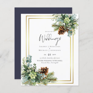 BUDGET Dusty Blue Wedding Eucalyptus Greenery