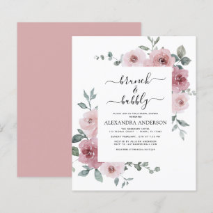 Budget Dusty Pink Brunch & Bubbly Bridal Shower