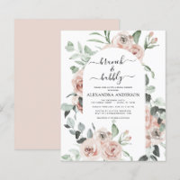 Budget Dusty Pink Brunch & Bubbly Bridal Shower