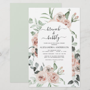 Budget Dusty Pink Brunch & Bubbly Bridal Shower