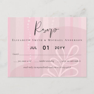 Budget Dusty Pink Modern Abstract Wedding Postcard