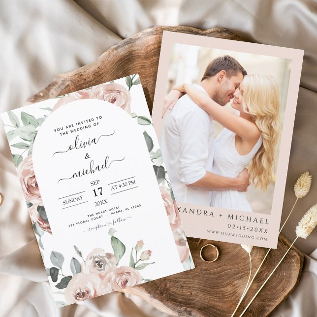 Budget Dusty Pink Sage Green Photo Floral Wedding (Creator Uploaded)