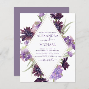 Budget Dusty Purple Wedding Floral Greenery