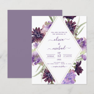 Budget Dusty Purple Wedding Floral Greenery