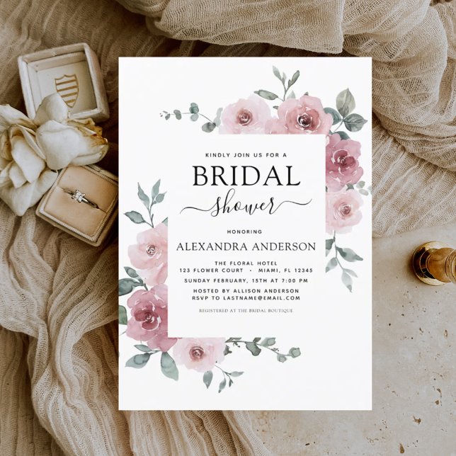 Budget Dusty Rose Pink Bridal Shower Floral (Creator Uploaded)