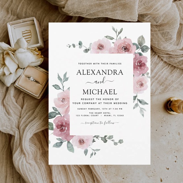Budget Dusty Rose Pink Floral  Greenery Wedding (Creator Uploaded)