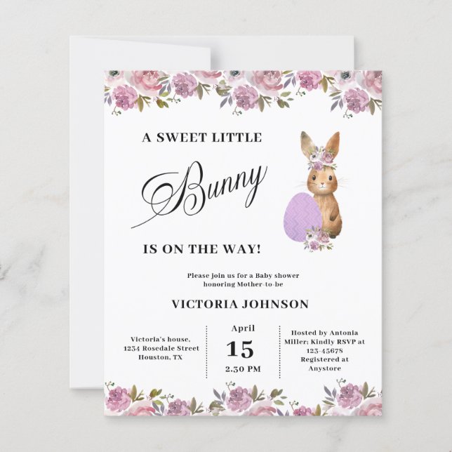 Budget Easter Baby Shower Invitation (Front)
