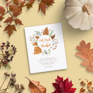 Budget Eat Drink & be Thankful Thanksgiving