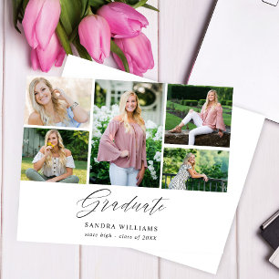 Budget Ele Chic 5 Multi Photo Graduate Announcemen