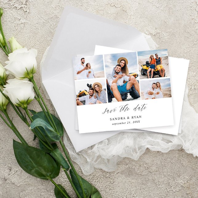Budget Ele Chic 5 Multi Photo Save the Date (Creator Uploaded)