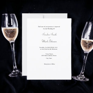 Budget Elegant and Simple Classic Style Invitation