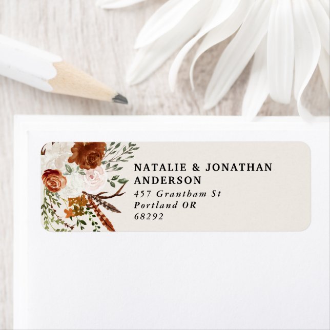 Budget elegant black terracotta floral wedding (Insitu)