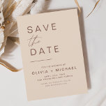 Budget Elegant Boho Save the Date Minimalist  Flyer<br><div class="desc">Budget Wedding Boho Terracotta Save the Date Cards. The Save the Date cards contain a modern hand lettered cursive script typography that are elegant,  simple and modern to use after you minimalist simple wedding day celebration.</div>