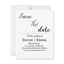 Budget elegant Boho Wedding Save the Date