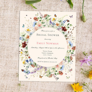  Budget Elegant Boho Wildflowers Bridal Shower