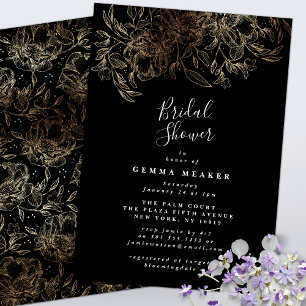 Budget Elegant Botanical Bridal Shower Invite Flyer