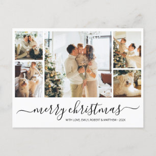 Budget Élégant Collage Noël Carte postale