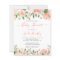 Budget Elegant Coral Floral Baby Shower Invitation