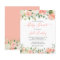 Budget Elegant Coral Floral Baby Shower Invitation