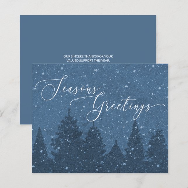Budget Elegant Corporate Business Holiday Blue (Front/Back)