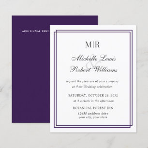 BUDGET Elegant Double Border Monogram Wedding