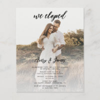 Budget Elegant Elopement Reception Wedding Photo