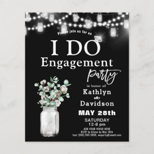 BUDGET Elegant Eucalyptus I DO Party Invitation